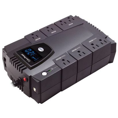 CyberPower CyberPower Intelligent LCD Series CP825LCD 825VA 450 Watts 4 x 5-15R Battery/Surge Protected 4 x 5-15R Surge Protected Outlets UPS