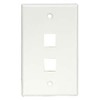 2Port Keystone Wallplate White