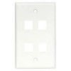 4Port Keystone Wallplate White