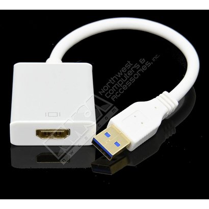 USB 3.0 Male to HDMI Female Converter, Silver Win7