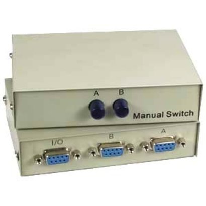 DB9 RS232 Serial 2Way Manual Switch Box