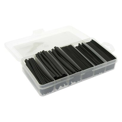 Heat Shrink Tube Kit, Black (196pcs)