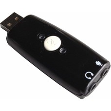 USB to External Sound Card Audio Adapter, Headphone Mic Jack 3.5mm