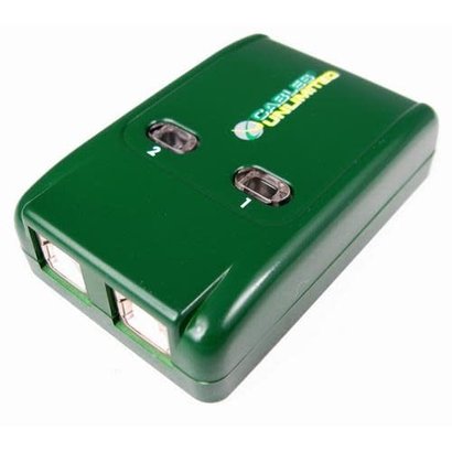 CABLES UNLIMITED USB-3000 2 to 1 USB 2.0 Automatic Switchbox. Great for sharing USB Printers!