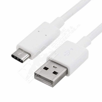 3ft. USB Type C to USB2.0 A Male Cable 1M White OD:3.5mm
