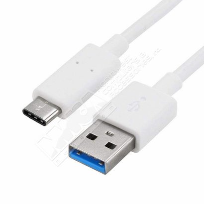5ft. USB Type C to USB3.0A Male Cable 22AWG White
