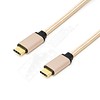 3ft. USB-C Type-C Male Male with Gold Aluminium Case and Braid 480Mbps Cable