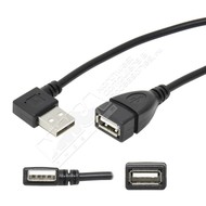 6 inch USB 2.0 Extension Cable - Right Angle A Male to Female