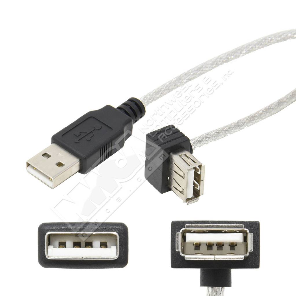 Generic CYSM USB 3.0 Type A Male 90 Degree Left Angled to Right Angled Extension Cable 50cm 