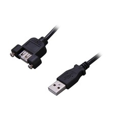 1ft Panel-Mount USB 2.0 A M/F