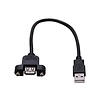 1ft Panel-Mount USB 2.0 A M/F