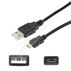 10 Foot USB 2.0 A Male to Micro B USB-Male Cable w/ Ferrites, Black
