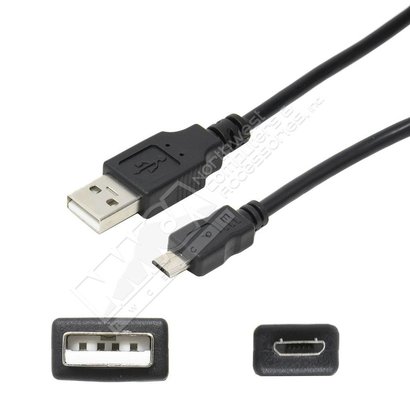 10 Foot USB 2.0 A Male to Micro B USB-Male Cable, Black