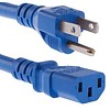 1Ft Power Cord C13-515P SJT 125V 15Amp Blue