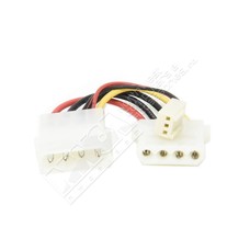 4" Y-Splitter 4pin Molex to 3pin & 4pin Molex Power