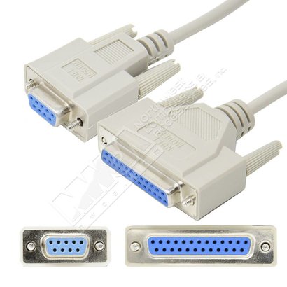6FT DB9F/DB25F NULL MODEM CABL