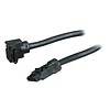 SATA 6 Gbps Round Cable, Straight to 90 degree, Black (Choose Length)