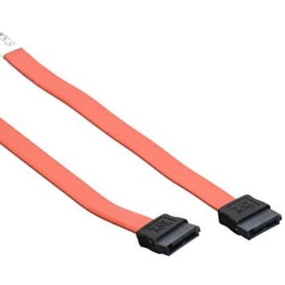 24" Flat SATA Cable Straight, Red