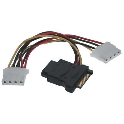 8" SATA to x3 Molex Cable Adapter