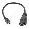 8" HDMI Female to HDMI Micro Male Cable High Speed with Ethernet, Black