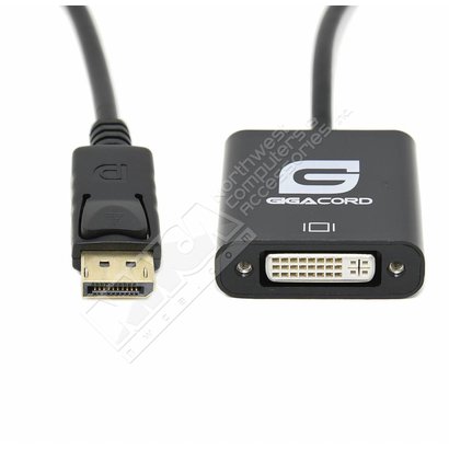 Gigacord Gigacord 8" DisplayPort Male to DVI Female Converter Adapter, Black