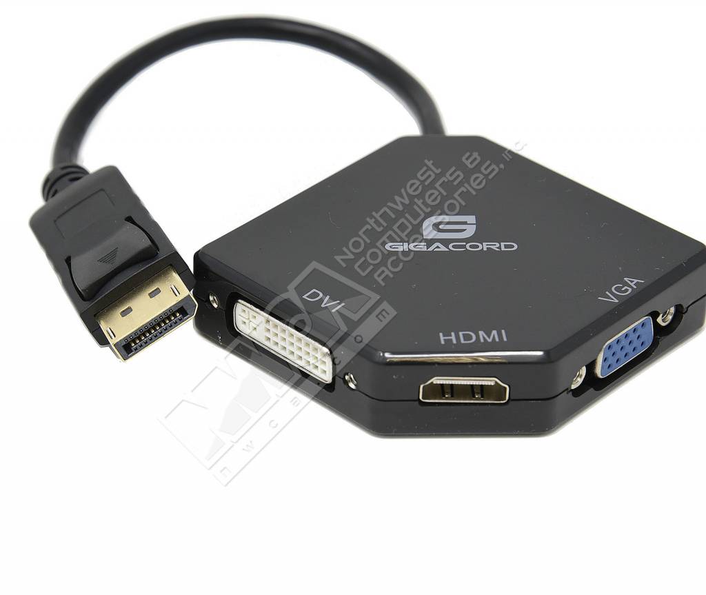 Cable 91cm DisplayPort VGA Activo Negro - Conversores DisplayPort