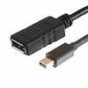 6" Mini DisplayPort Male to DisplayPort Female Adapter, Black