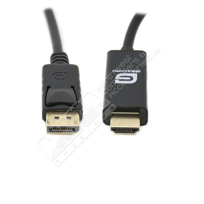 Gigacord DisplayPort to HDMI Male/Male, Black (1.5 - 25ft.)