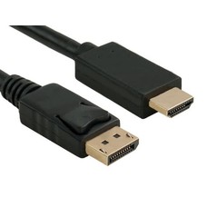 DisplayPort V1.2 Male to HDMI Cable Male, Black (Choose Length)