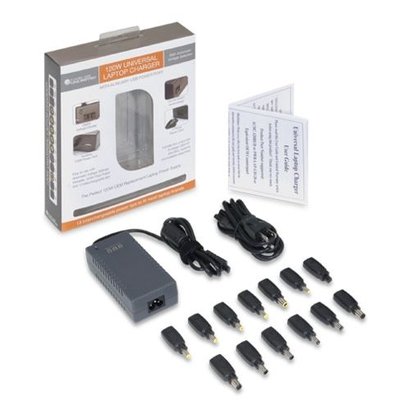 Cables Unlimited Cables Unlimited PWR-LAP-UD120 120W Universal Laptop Charger with Automatic Voltage Selection & 13 Interchangeable Connectors
