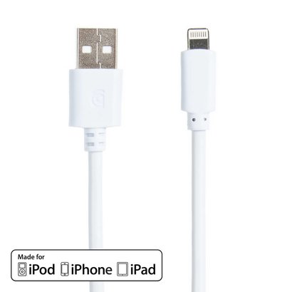 Griffin Griffin 8pin Lightning USB Sync Charge Transfer Cable, White (Choose Length)