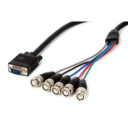 6ft. 15-pin DB15 VGA Male to 5 BNC Male Cable