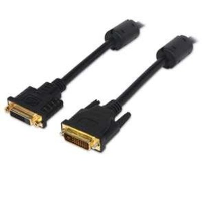 25Ft DVI-D 24-pin Male Female Extension Cable, Black