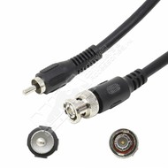 RG59 RCA Male to BNC Male Cable, Black (Choose Length)