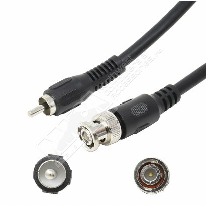 RG59 RCA Male to BNC Male Cable, Black (3 - 12ft.)