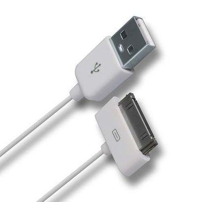 USB to 30-pin Apple Dock Connector Cable, White (.5 - 15ft)