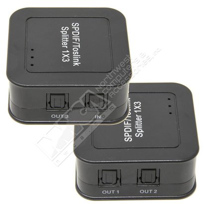 Gigacord 3 to 1 Digital Optical Toslink Splitter