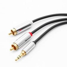 3.5mm Stereo Plug to 2xRCA Male Premium Audio Cable (Choose Length)