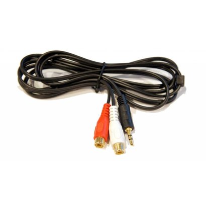 6 Foot RCA Plug to 2-RCA Jack Y Audio Patch Cord, Black