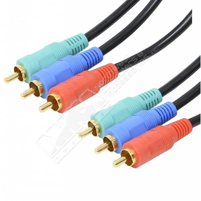 3 RCA Component Video Cable (Red, Green & Blue RCA Connectors) (6 - 50ft.)