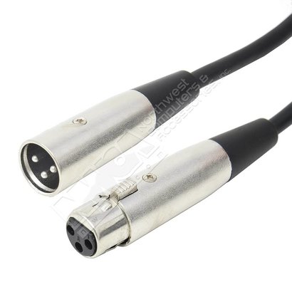 XLR 3P Male/Female Microphone Cable (3 - 100ft.)