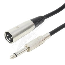 XLR 3P Male to 1/4" Mono Microphone Cable (Choose Length)