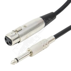 XLR 3P Female to 1/4" Mono Microphone Cable (Choose Length)