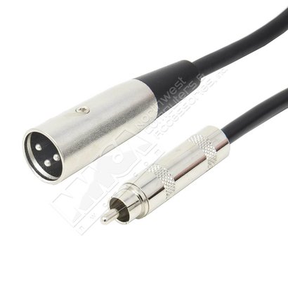 XLR 3P Male to RCA Male (Choose Length)