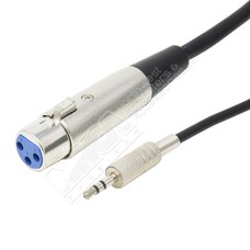 XLR Female to 3.5mm Stereo Male Cable (Choose Length)