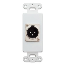 XLR Male Decora Wall Plate White