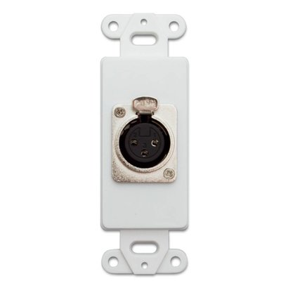 XLR Female Decora Wall Plate White