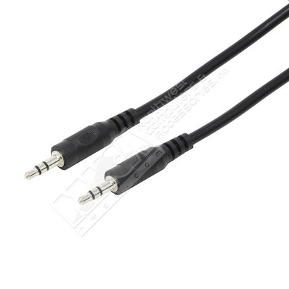 Stereo Audio Cable, 3.5mm Male Male, Black, Straight (1 - 100ft.)