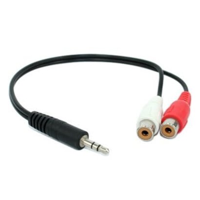 3.5mm Stereo Plug to Dual RCA Jack Adapter