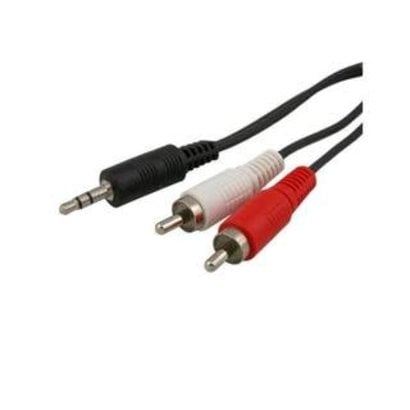 3.5mm Stereo Male to (2) Dual RCA Male Splitter Cable (Choose Length)